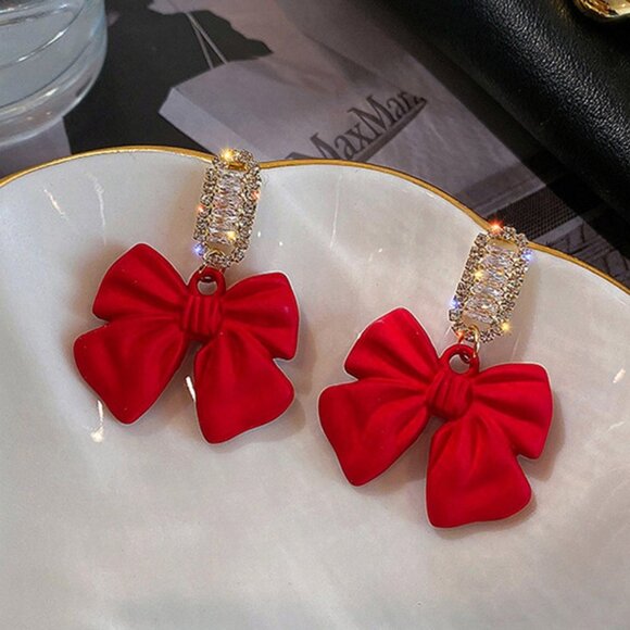 Bow Shaped Earrings - Picture 1 of 2